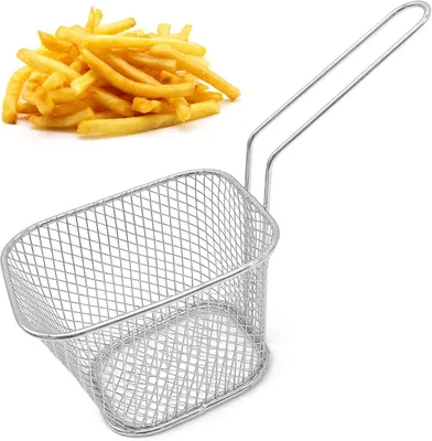 Produktbild von Pommeskörbchen, 5 Stück aus Edelstahl für Frittieren und Servieren