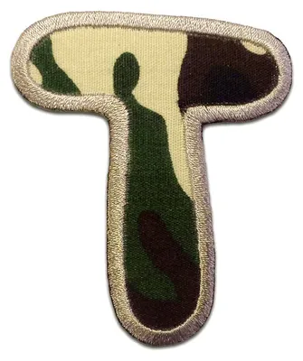Produktbild von Buchstabe T - 6.3x5.1cm: Alphabet Buchstaben Einzeln Auswählbar - Aufnäher, Bügelbild, Aufbügler, Applikationen, Patches, Flicken, Zum Aufbügeln