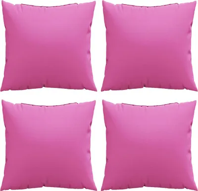 Produktbild von vidaXL Streupillows Uni 4 pcs Rosa 60 x 60 cm Polyesterstoff