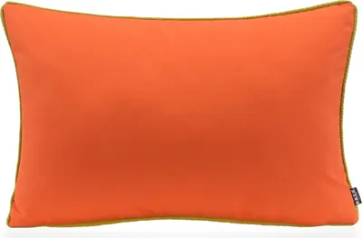 Produktbild von H.O.C.K. Classic Uni Outdoor Kissen 60x40cm PIPE orange mit Keder grün