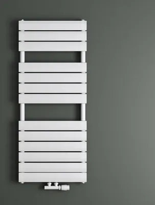 Produktbild von Mai & Mai Badheizkörper flach 120x50cm in Weiß Seitenanschluss & Mittelanschluss Paneelheizkörper Badheizung Ohne Heizstab