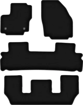 Produktbild von Wielganizator Velours-Autoteppiche – passend für Ford Galaxy MK2  FL (7-Personen, Bj. 2012-2015) –  schwarz, passgenau, mit Befestigungen set 4 Stk.