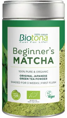 Zdjęcie produktu dla HERBATA ZIELONA MATCHA JAPOSKA BEGINNERS80 g - BIOTONA