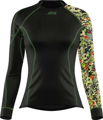 Obrázek produktu pro Dámské funkční triko s dlouhým rukávem ARMY černá Bamboo Thermo - Zelená / S
