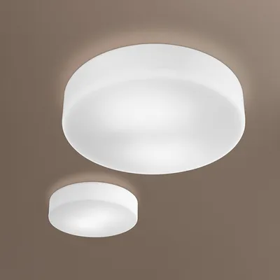 Immagine prodotto di Graff Plafoniera LED 18W 3000K Bianco in Metallo e Vetro Soffiato Ø300mm - Lampada da Soffitto Design per Illuminazione Interni Moderni