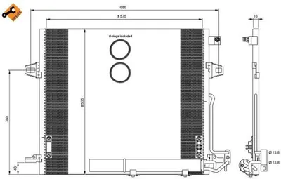Produktbild von NRF 35927 Kondensator Klimaanlage passend für MERCEDES-BENZ M-Klasse (W164) +Trockner +Dichtring