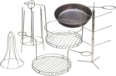 Produktbild von Tandoor Set 6 in 1 mit Gusseisenpfanne und Tannenbaumspießen für Grand Tandoore, 29 cm / 27 cm