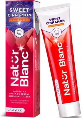 Zdjęcie produktu dla Sylveco Natur Blanc Pasta do zębów remineralizująca Słodki Cynamon 100 ml
