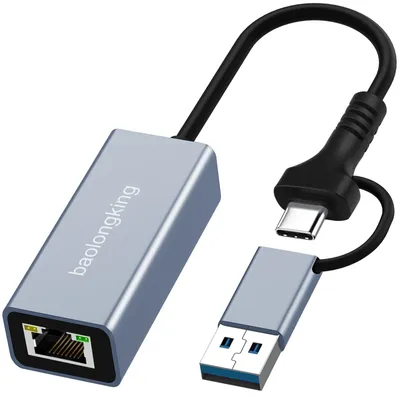 Obrázek produktu pro Adaptér USB-C na Ethernet – kabelové síťové připojení s rychlostí 1000 Mbps