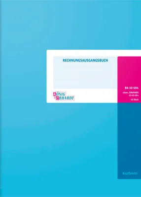 Immagine prodotto di König & Ebhardt 8610694 Libro delle fatture in uscita A4 azzurro, magenta
