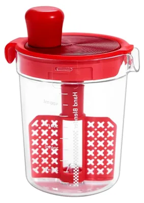 Produktbild von Salatdressing-Mixer, 500ml Manuelle Rührflasche mit Skala für Ei, Teig und Salatdressing