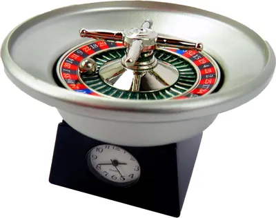 Produktbild von Tischuhr Roulette Spielbank Metall Quarzuhr