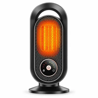 Produktbild von Heizlüfter 1500W, Keramik PTC Heizlüfter mit Thermostat & LED-Display, 3 Heizstufen, 8h Timer, Kippschutz, Überhitzungsschutz