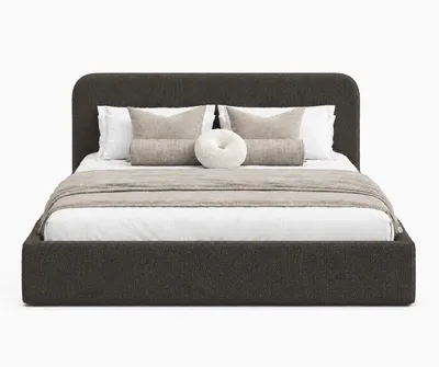 Produktbild von Sofello Polsterbett Lango 140x200 cm Beige – Modernes Doppelbett mit Metallrahmen & Lattenrost