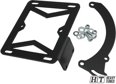 Image de Support de plaque d'immatriculation TNT, modèle vertical, de couleur noire, compatible avec le Peugeot Speedfight 2