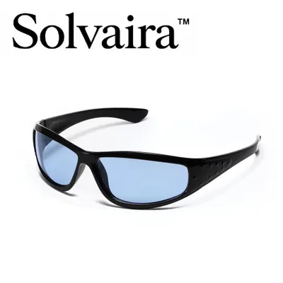 Produktbild von Solvaira™ Futuristische Sonnenbrille Schwarz, UV400 Schutz, stylische Sommerbrille für Damen & Herren