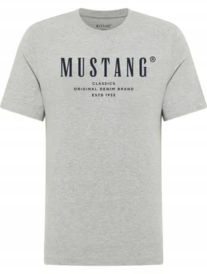 Produktbild von Mustang | Herren-T-Shirt aus Baumwolle, Mustang-Stil, Alex Gray Logo, Größe 5XL