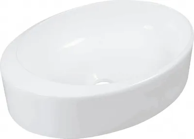 Produktbild von Kerra Keramik Waschbecken KR-9035 weiß glänzend, oval, mit Dekor