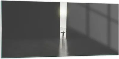 Produktbild von Bilder auf glas - Einteilig - Tor Mensch Licht - 120x50cm - Glasbilder - Wandbilder - Bilder - zum Aufhängen bereit - Wanddekoration aus Glas - Glas Bilder - Wandbild auf Glas - GAB120x50-4698