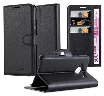 Produktbild von Cadorabo Hülle für HTC ONE ME Schutz Hülle in Schwarz Handyhülle Etui Case Cover Magnetverschluss