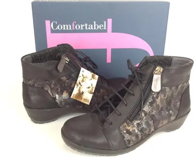 Produktbild von Comfortabel Damen Knöchelschnürschuh , seitlicher Reißverschluß, herausnehmbare Decksohle 36
