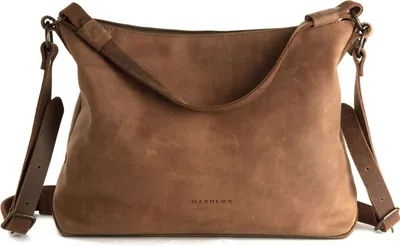 Image de HAROLD'S Cuir sac à épaule Antic Pouch Upend Nature brun