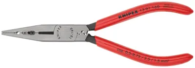 Produktbild von Knipex 13 01 160, Spitzzange, Chrom-Vanadium-Stahl, Kunststoff, Rot, 160 mm, 112 g
