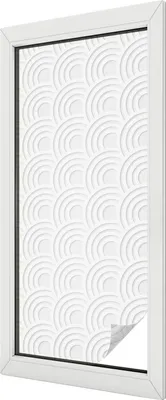 Obrázok produktu pre Vitrážová fólia na okno - 116x50 cm - vitrážový vzor - nepriehľadná dekoratívna fólia na ochranu súkromia - samolepiaca, UV ochrana - sivé fólie