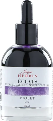 Produktbild von Jacques Herbin 4x Aquarelltine Éclats, Flakon 50ml - Violett 16350T