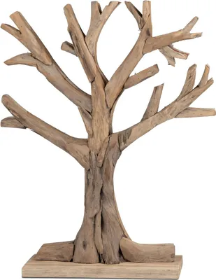 Produktbild von formano Teakholz Deko Objekt Baum Design Skulptur aus massivem Teak Holz 50 cm