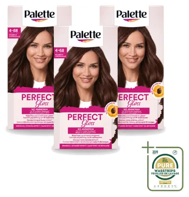 Obrázek produktu pro 3 ks barviva Palette Perfect Gloss, dočasné barvivo, lze snadno smýt, intenzivní černá barva (1-0), balení pro zásoby