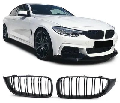 Sport Kühlergrill Doppelsteg SCHWARZ MATT für BMW 4er F32 F33 F36 ab 2013-2021 – Produktansicht