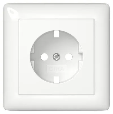Productafbeelding van GIRA 492903 Afdekplaat voor SCHUKO-stopcontact, type 55, in zuiverwit