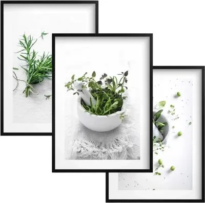 Produktbild von Wandposter Wandbilder mit Rahmen Kräuter für die Küche und das Esszimmer 50x70