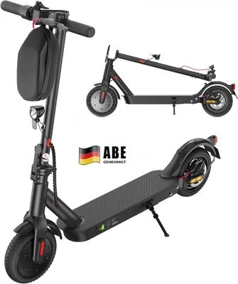 Produktbild von E Scooter mit Straßenzulassung, ABE Elektroroller Belastung bis 120kg, 30 km Reichweite, LED, 20km/h, 350W Motor, 8,5 Zoll Wabenreifen