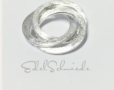 Produktbild von Kettenanhänger 925/- Sterling Silber eismatt "Ringe"