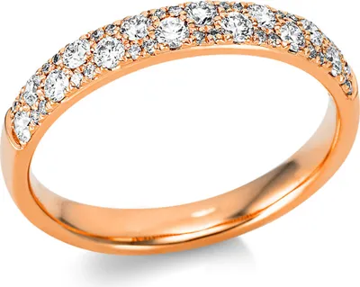Produktbild von Ring aus 750 Gold Rotgold 42 Brillanten 0,44ct TW-SI B:3mm Innenumfang 54mm  Ø17.2mm