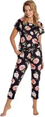 Produktbild von Damen Schlafanzug Taro Peony schwarz S