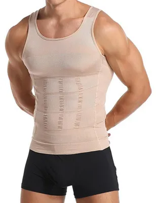 Produktbild von Figurbetonende Tanktop für Herren – Formgebende Kompressionsshirt – Größe L