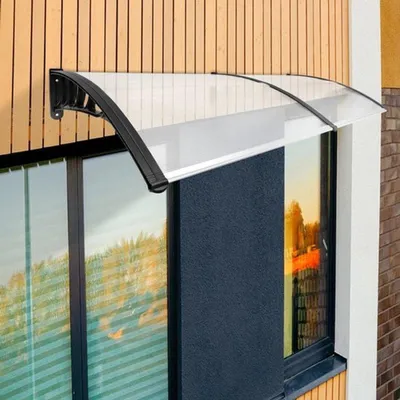 Image de Toile de protection pour véranda et porte - auvent transparent pour protéger les fenêtres - protection contre le soleil