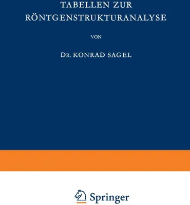 Produktbild von Tabellen zur Röntgenstrukturanalyse