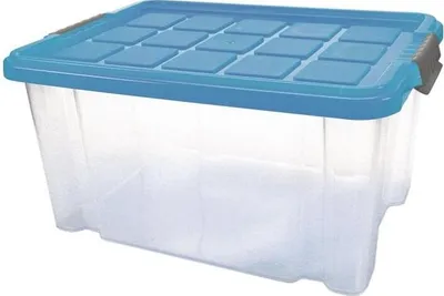 Produktbild von Kunststoffbehlter eckig 15 l PP transparent L400xB300xH200mm mit Deckel