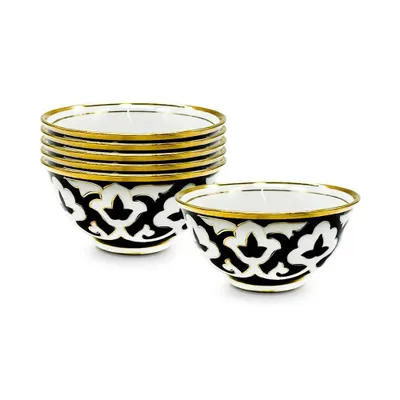 Produktbild von Kisse-Set Pahta Gul, mit Gold, Porzellan, Ø 14 cm, 6 Stk.