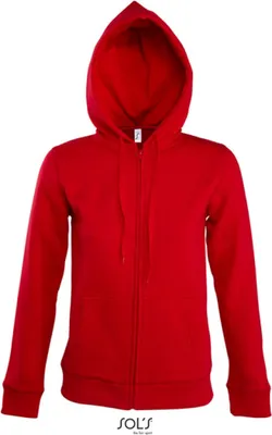 Image de SOLs 47900 | Veste zippée à capuche pour femme Seven - Couleur : Rouge - Taille : M