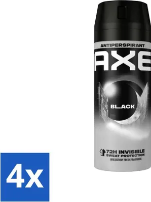 Image de Ax Antitranspirant Spray Noir 150 ml - Pack économique - 4 pièces