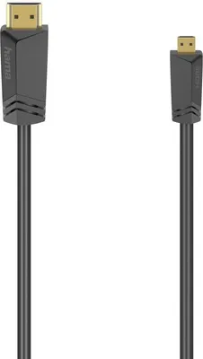 Immagine prodotto di Hama Cavo HDMI M HDMI D micro M Hdmi High Speed with Ethernet 1 5 metri Ultra HD 4K connettori dorati