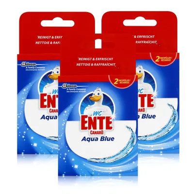 Produktbild von WC Ente Nachfüller für Einhänger Aqua Blue 2x40g WC-Stein (3er Pack)