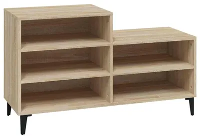 Image de Armoire à chaussures compacte en bois de Sonoma avec 5 étagères