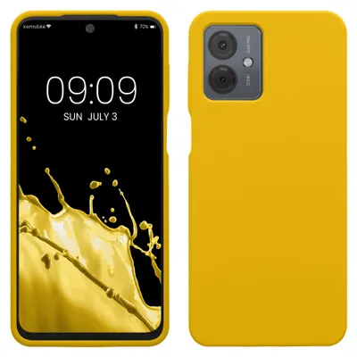 Produktbild von kwmobile Handyhülle für Motorola Moto G14 Hülle - Case Silikon - Kabelloses Laden - Schutzhülle Cover in Strahlend Gelb