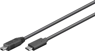 Produktbild von Microconnect USB3.1CMB505, 0,5 m, USB C, Mini-USB B, USB 2.0, Schwarz